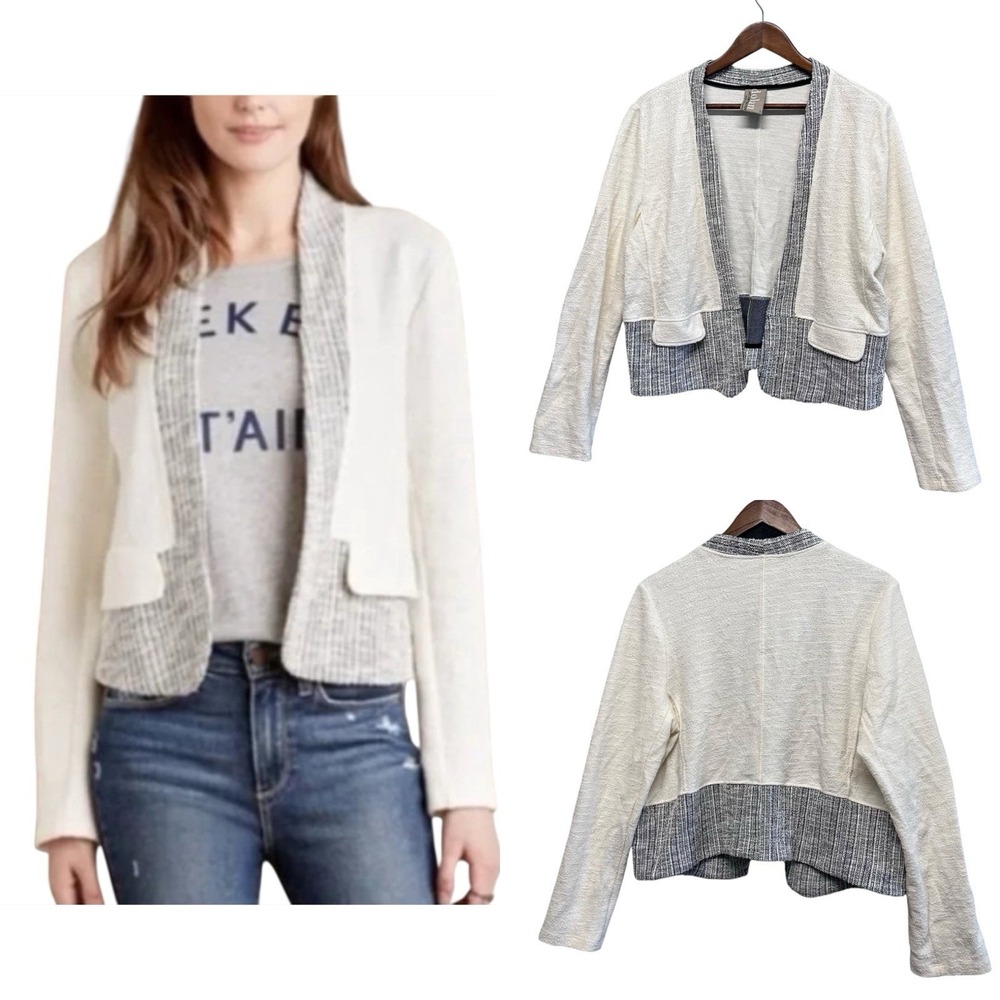Anthropologie Dolan Left Coast Cropped Blazer Jacket Women's Size L Office Caree